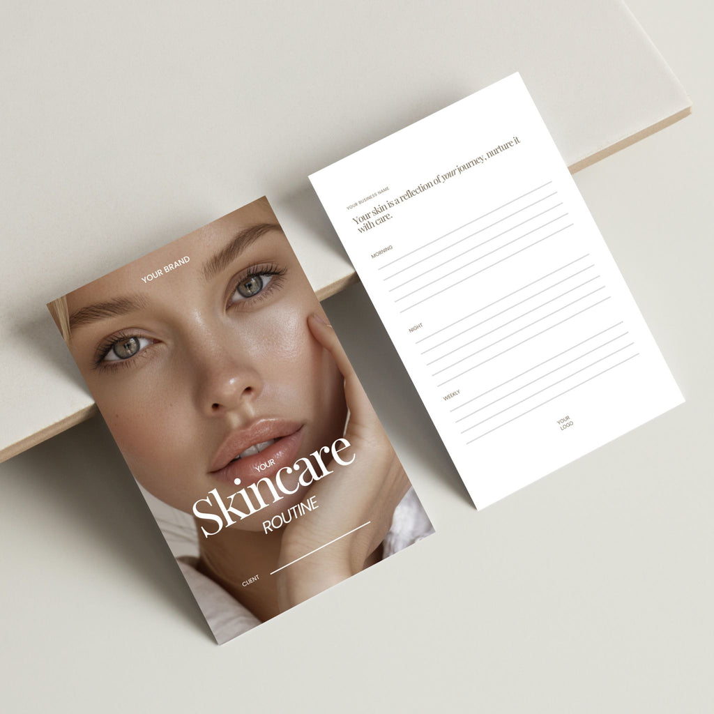 Elegant Skincare Routine Card Template