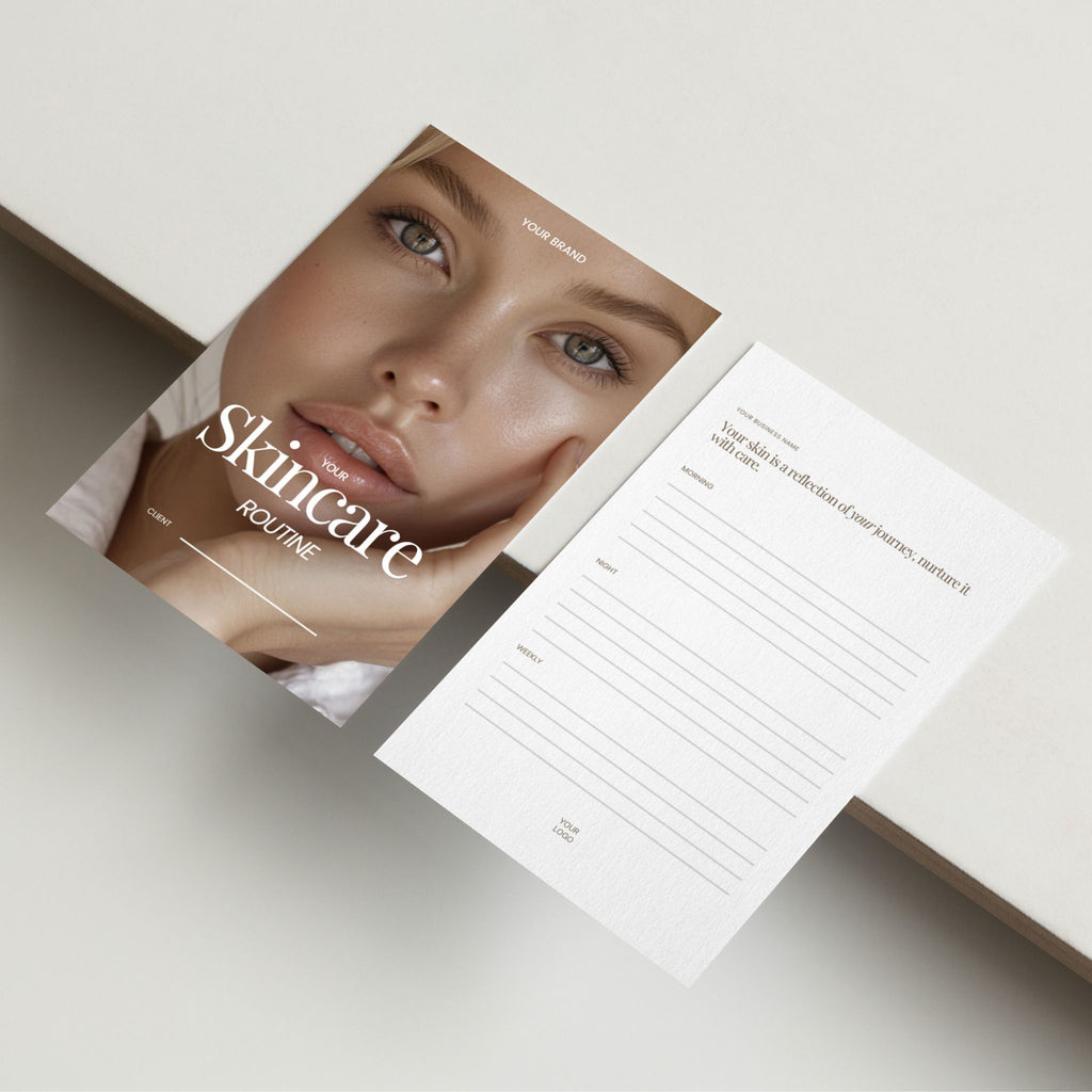 Elegant Skincare Routine Card Template