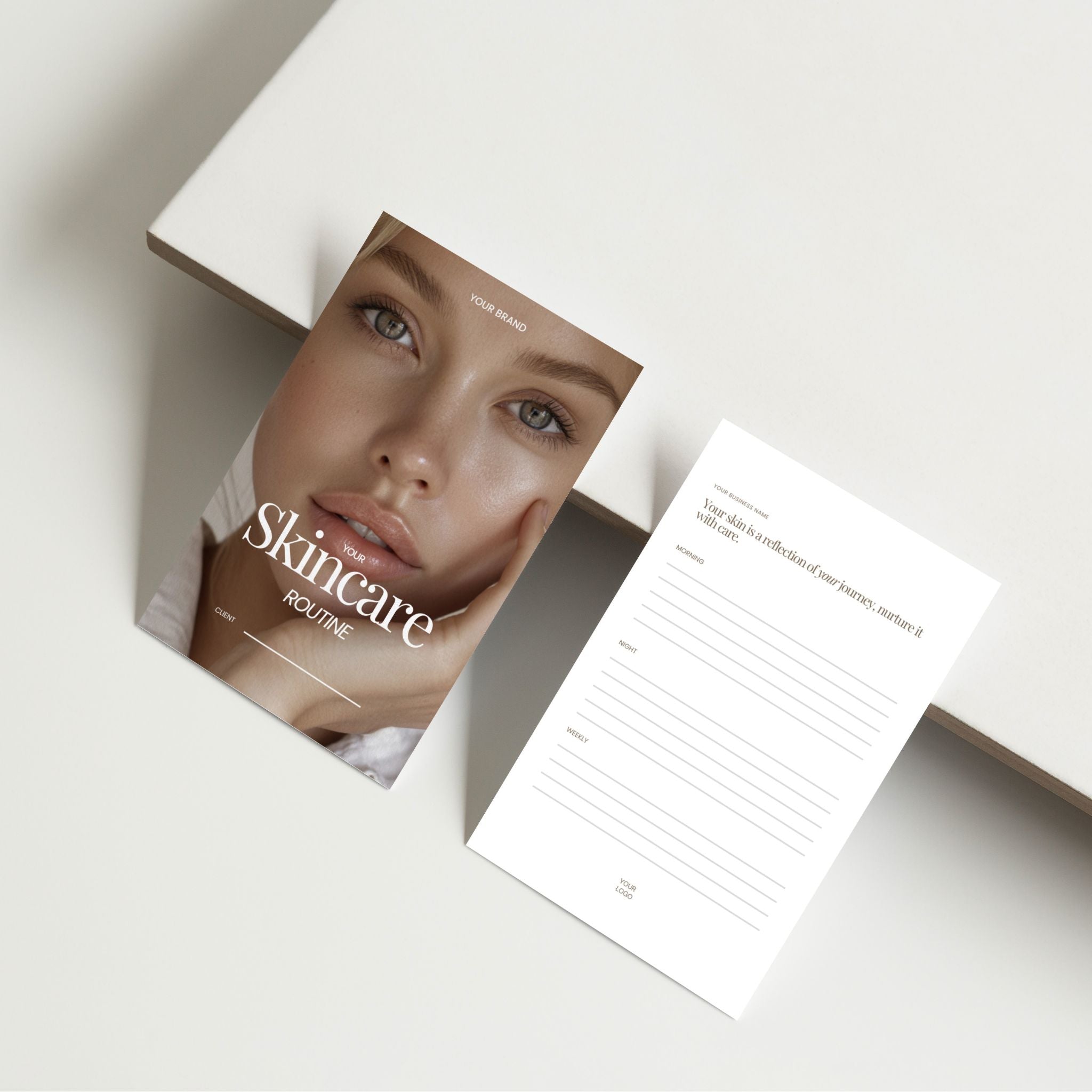 Elegant Skincare Routine Card Template