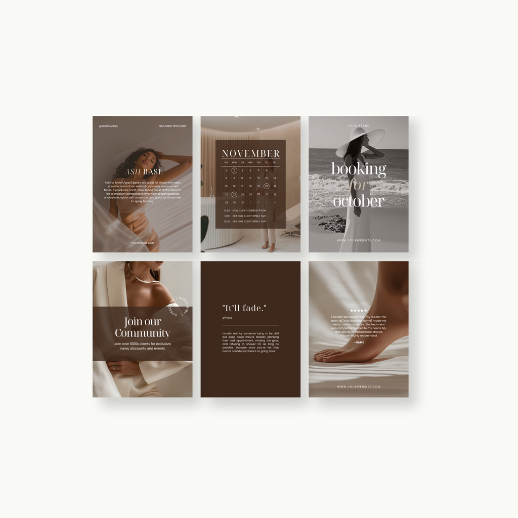 Spray Tan Social Media Templates