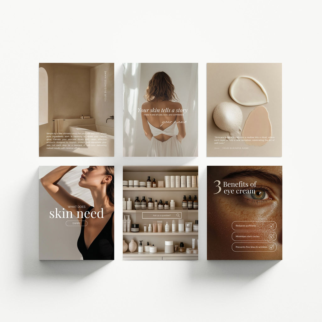 Mocha Skincare Social Media Templates