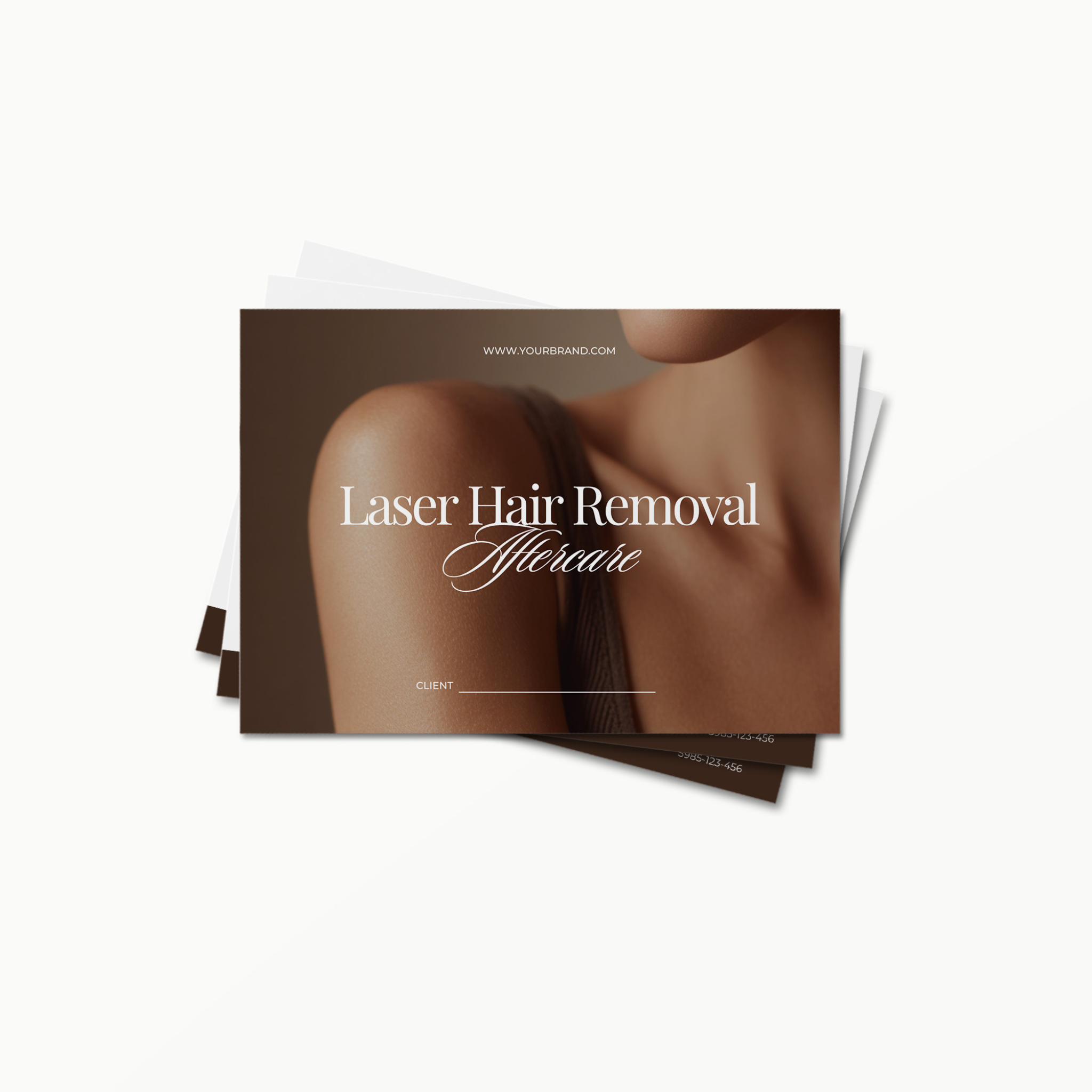 Laser Hair Removal Aftercare Card Template