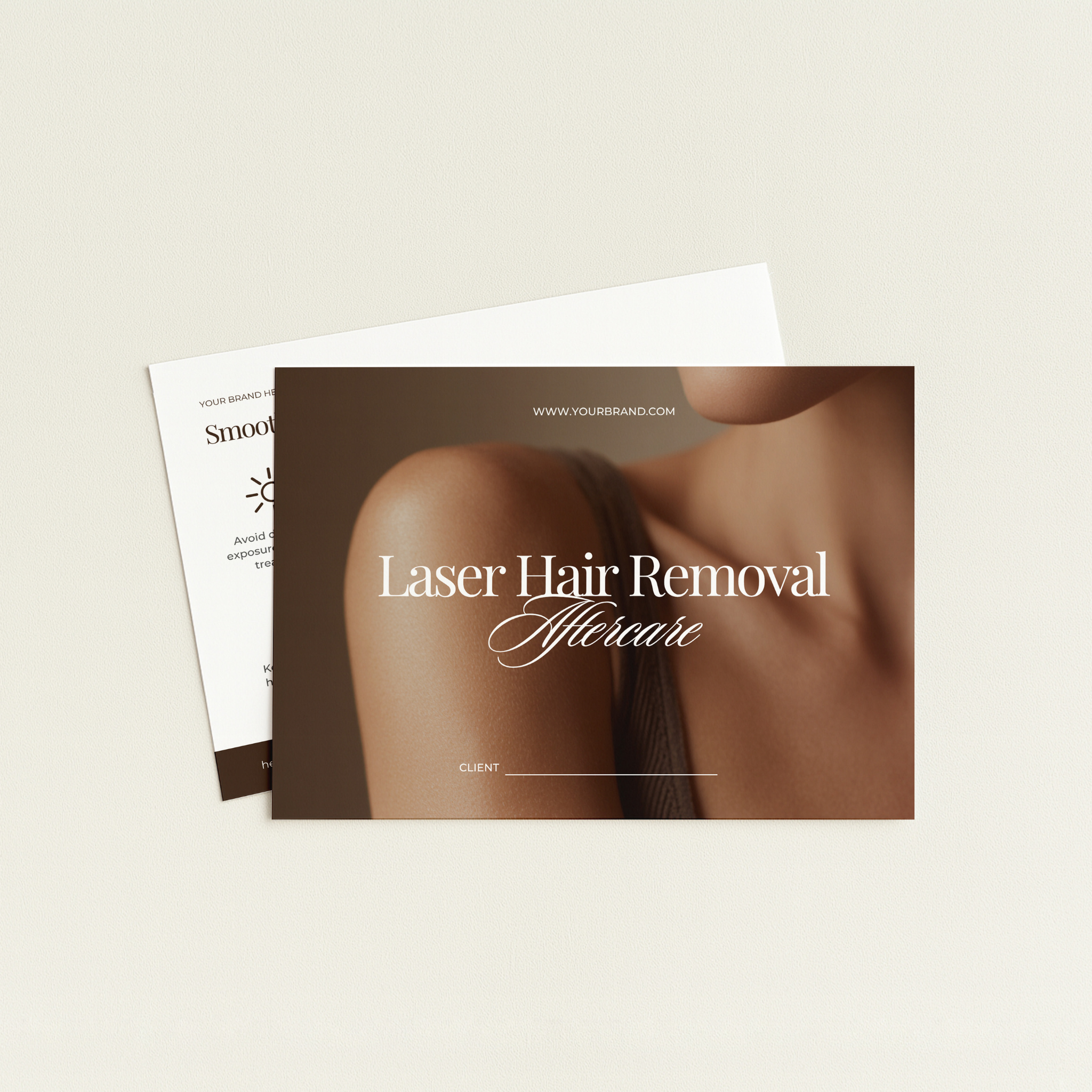 Laser Hair Removal Aftercare Card Template
