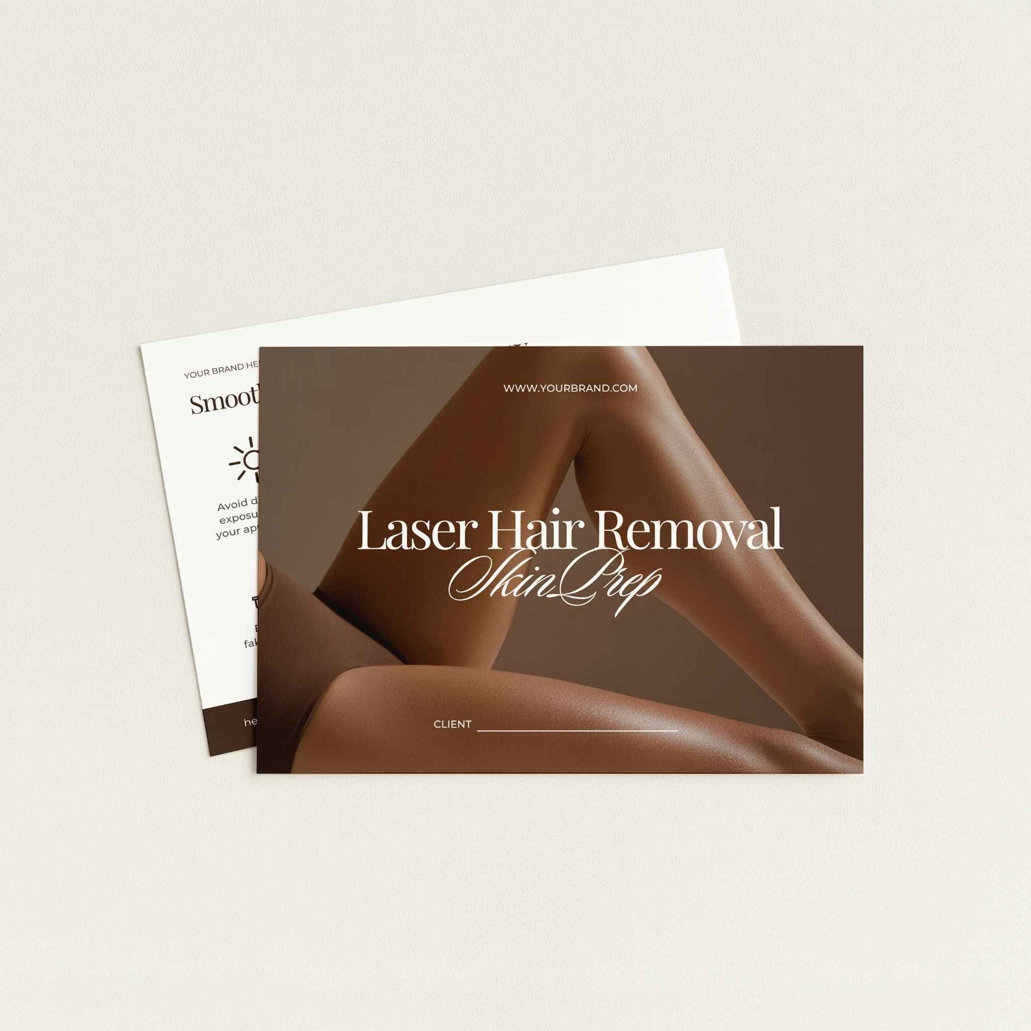Laser Hair Removal Skin Prep Card Template