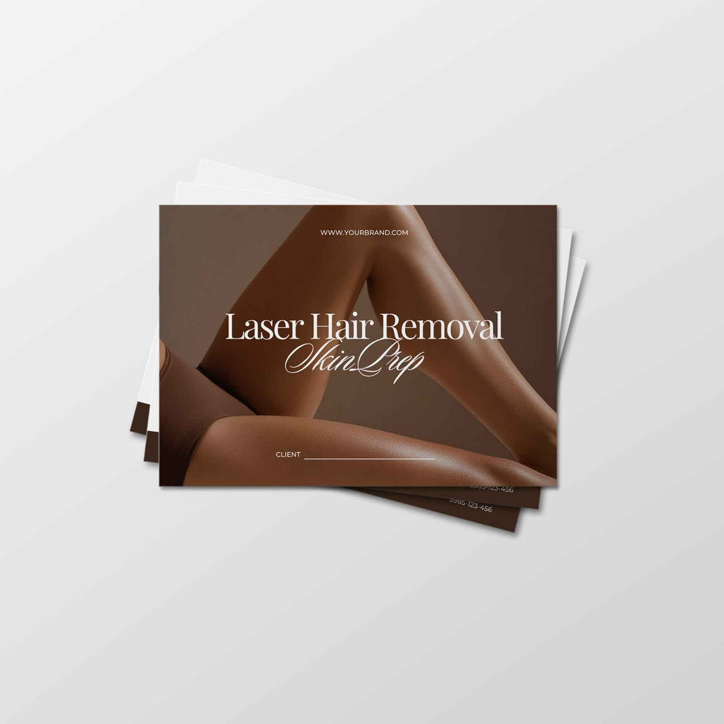Laser Hair Removal Skin Prep Card Template