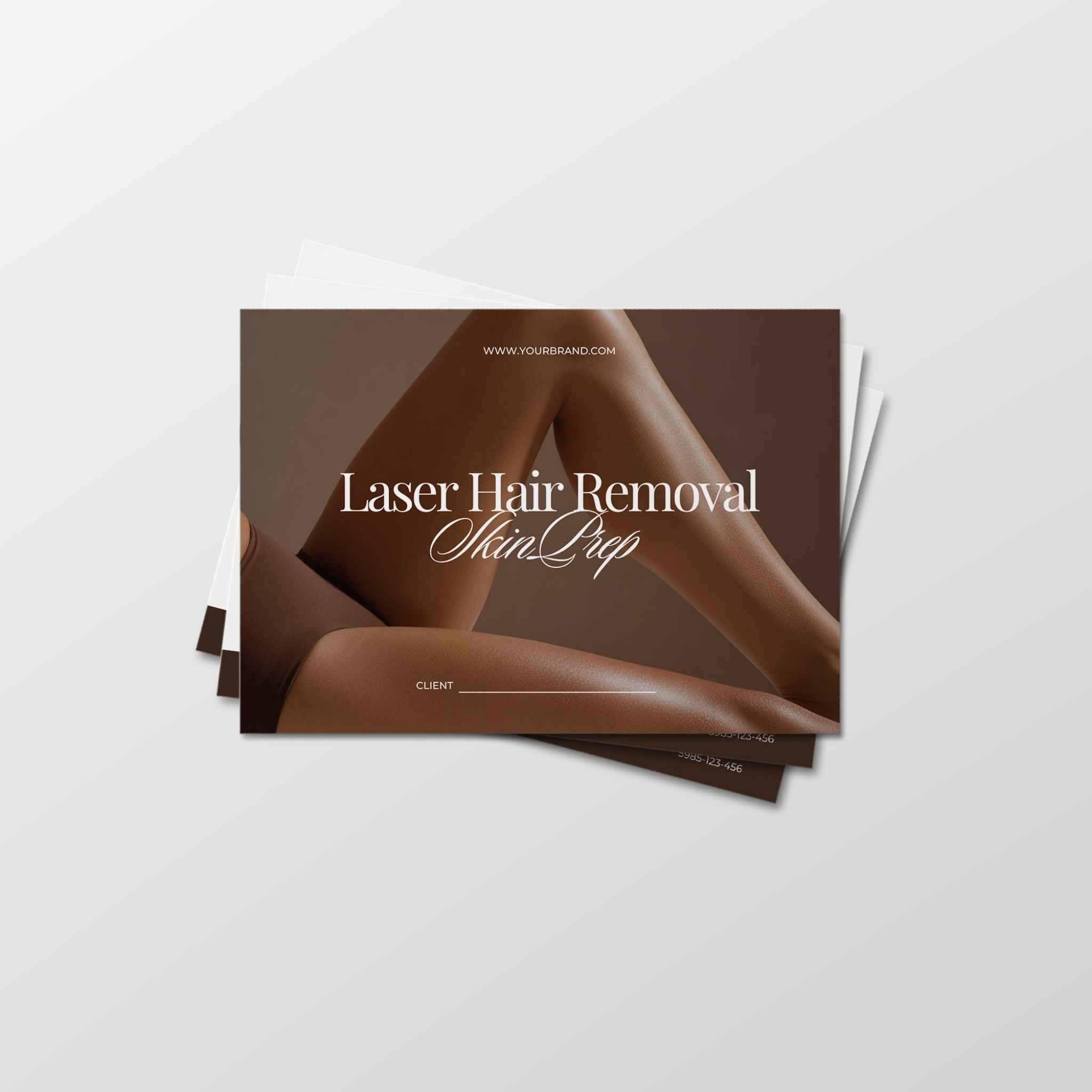 Laser Hair Removal Skin Prep Card Template