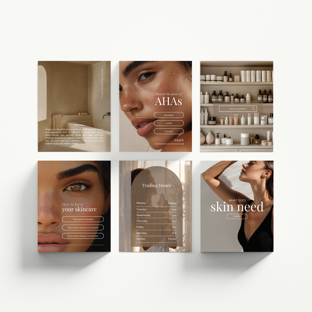 Mocha Skincare Social Media Templates