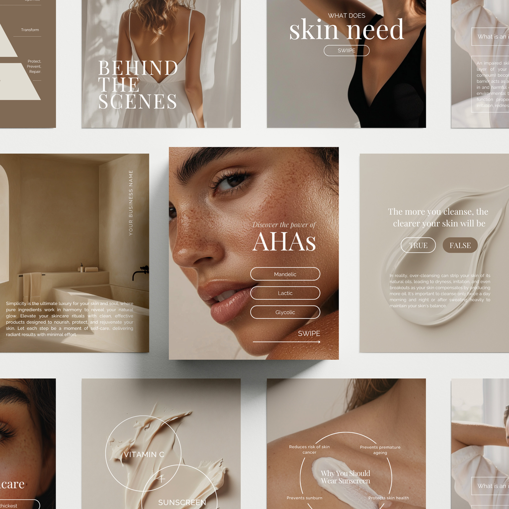 Mocha Skincare Social Media Templates