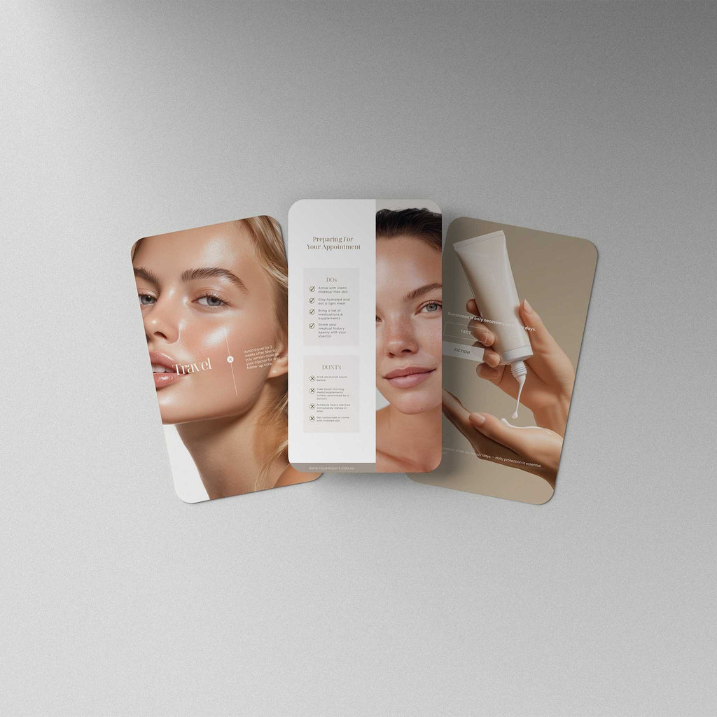 Skin Instagram story templates with soft neutral colours