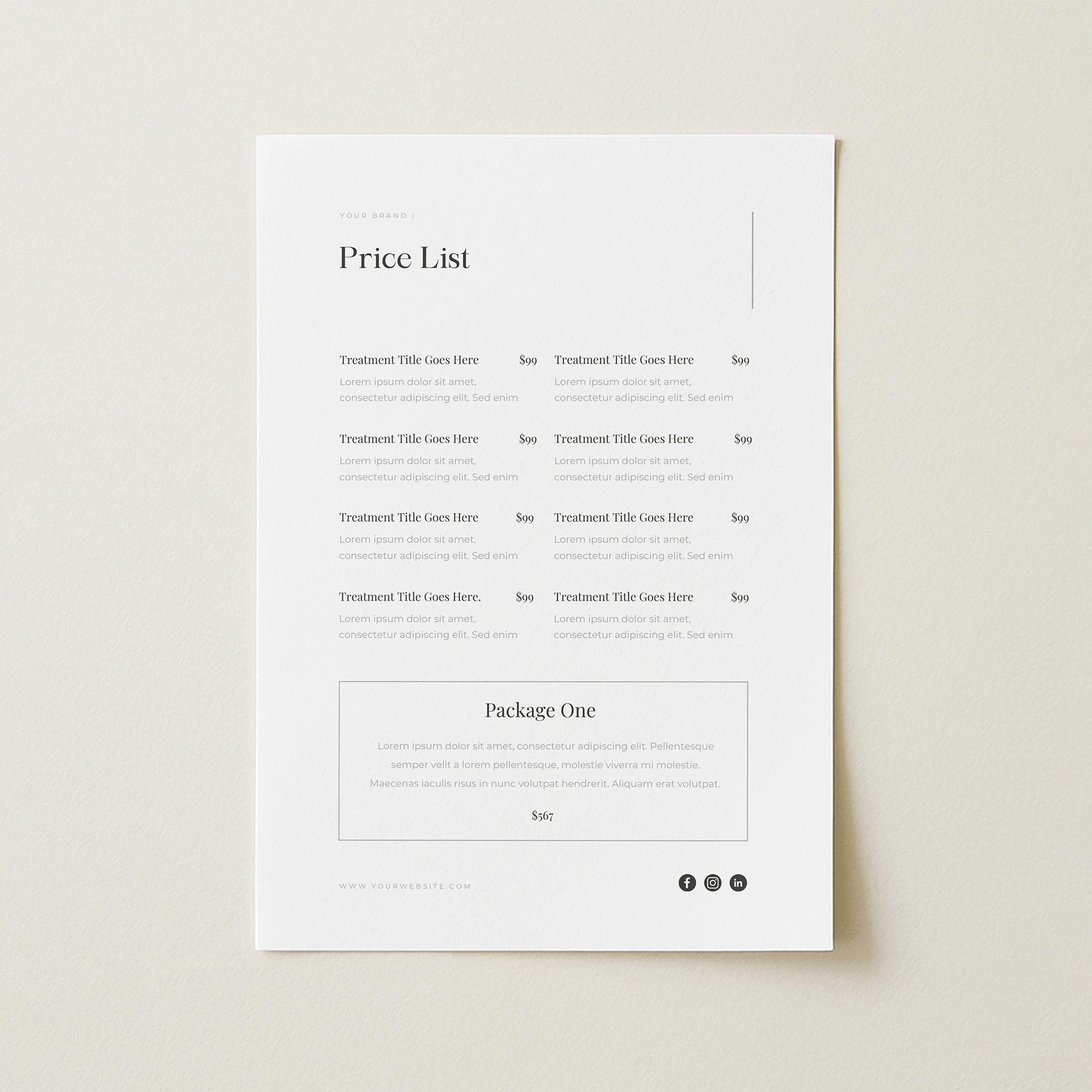Nurse Injector Pricing Template