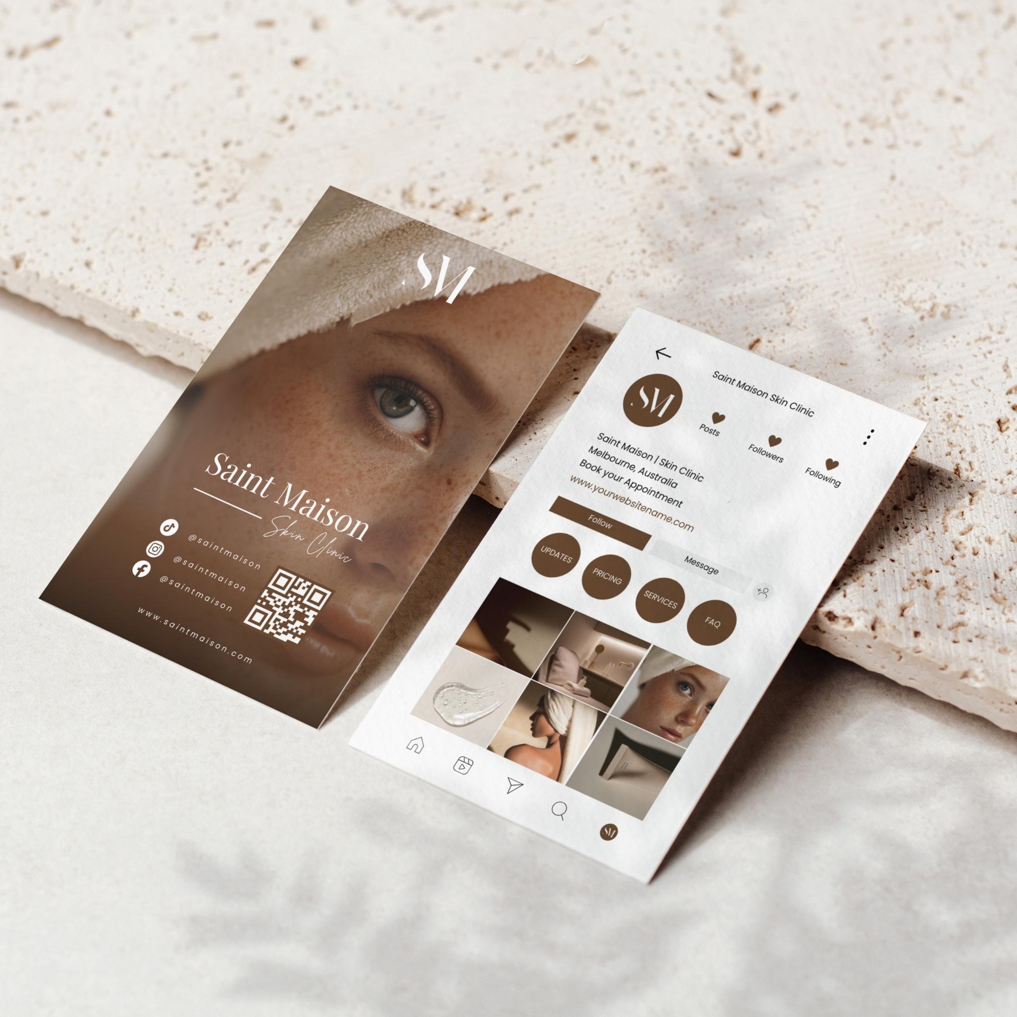 Deep Neutral Instagram Business Card