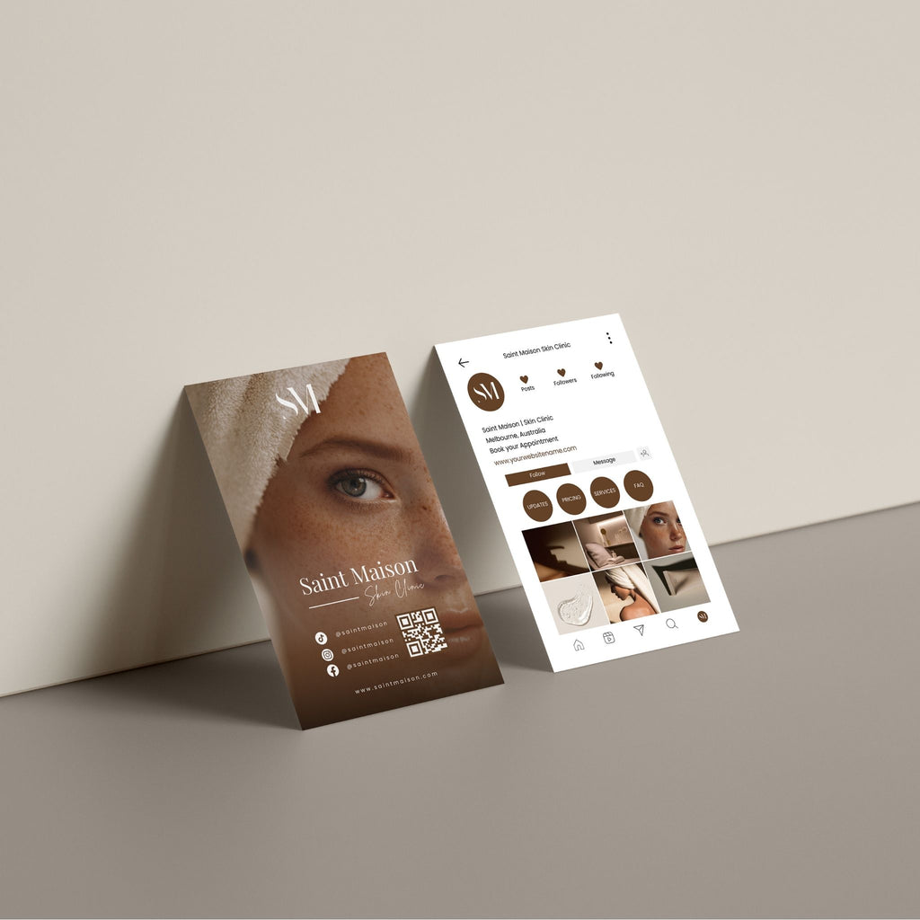 Deep Neutral Instagram Business Card