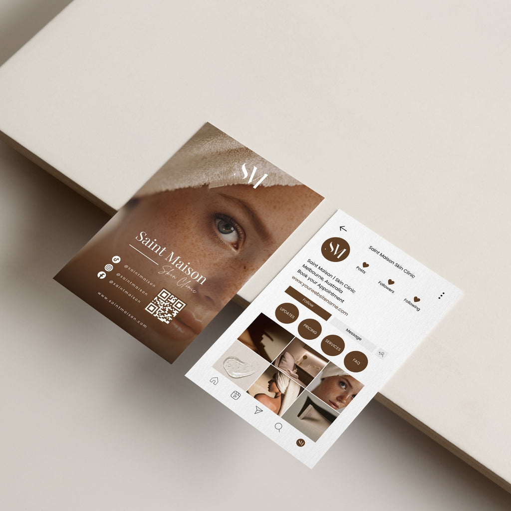 Deep Neutral Instagram Business Card