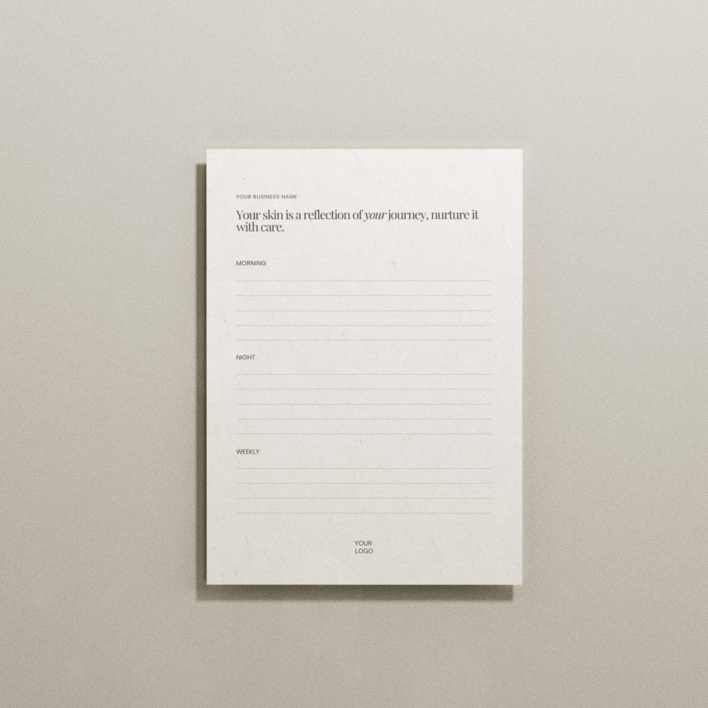 Skincare Portrait Routine Card Template