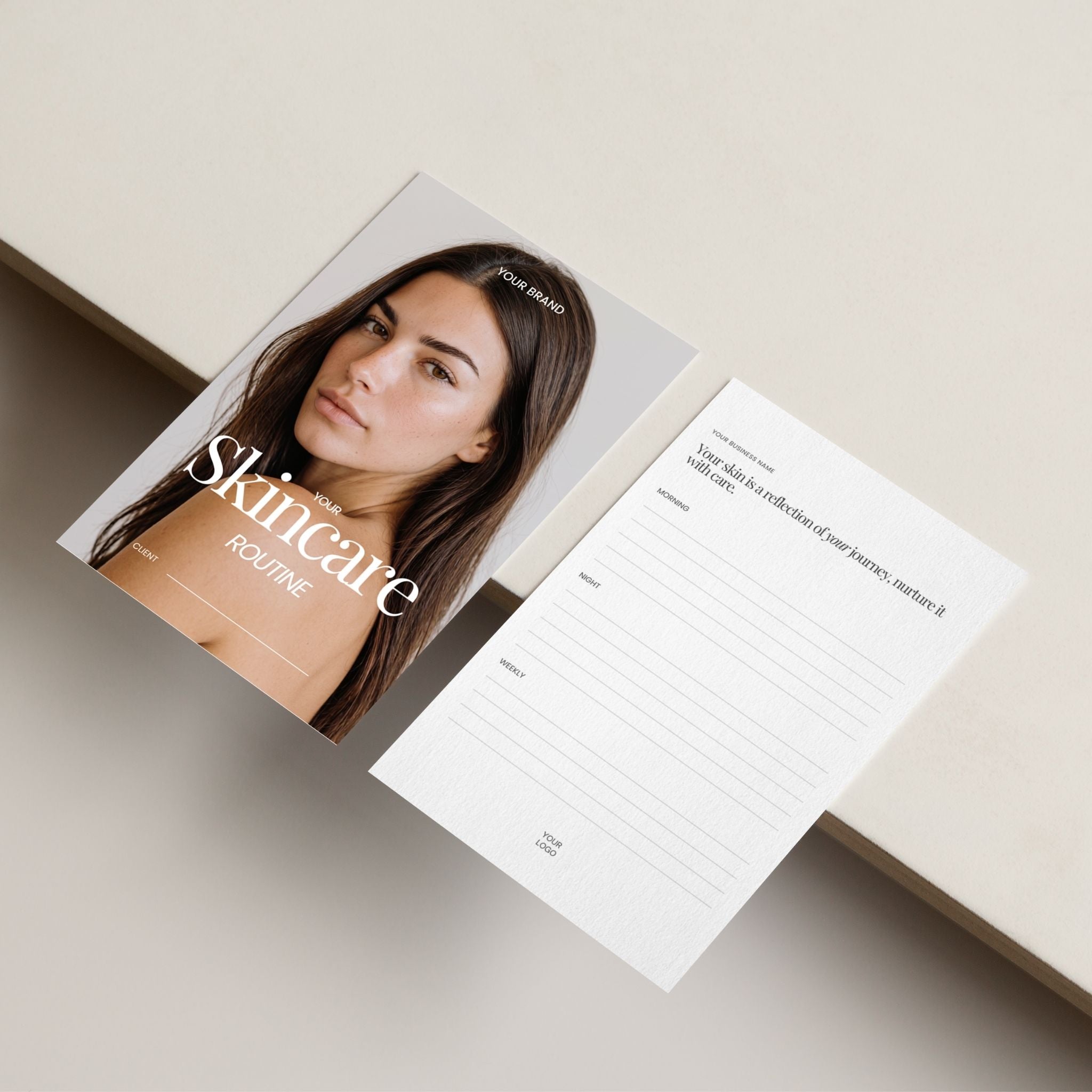 Skincare Routine Card Template
