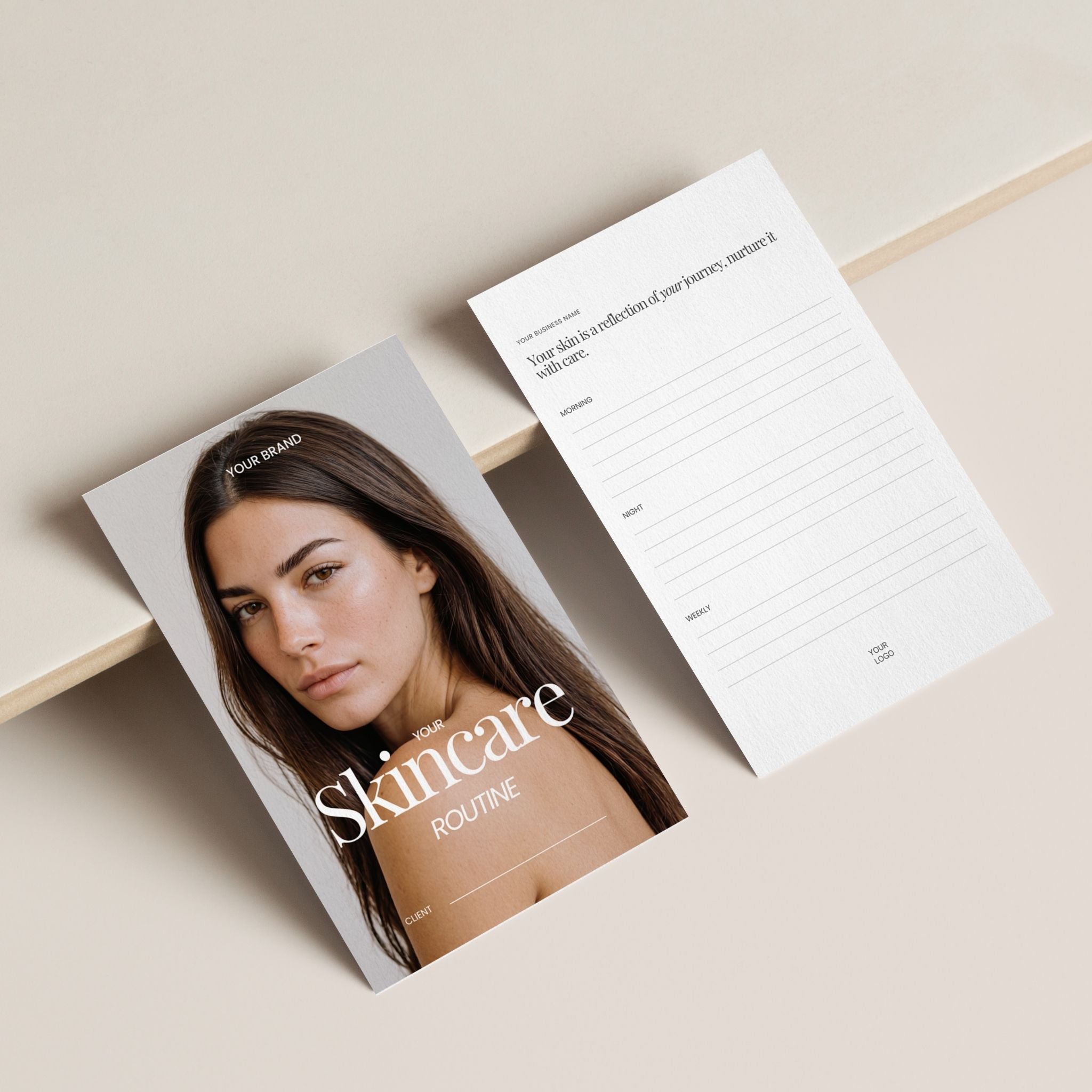 Skincare Routine Card Template
