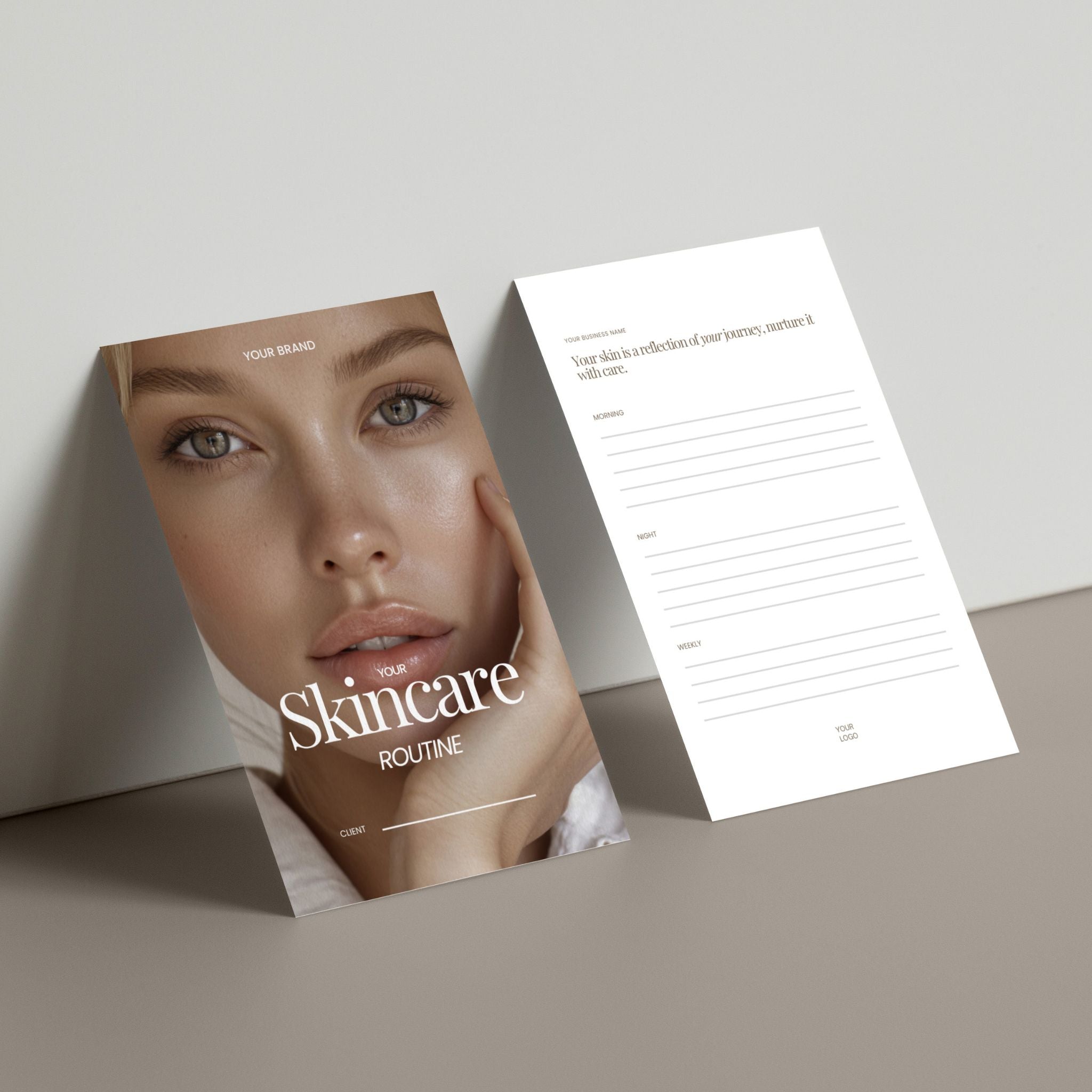 Skincare Routine Card Template