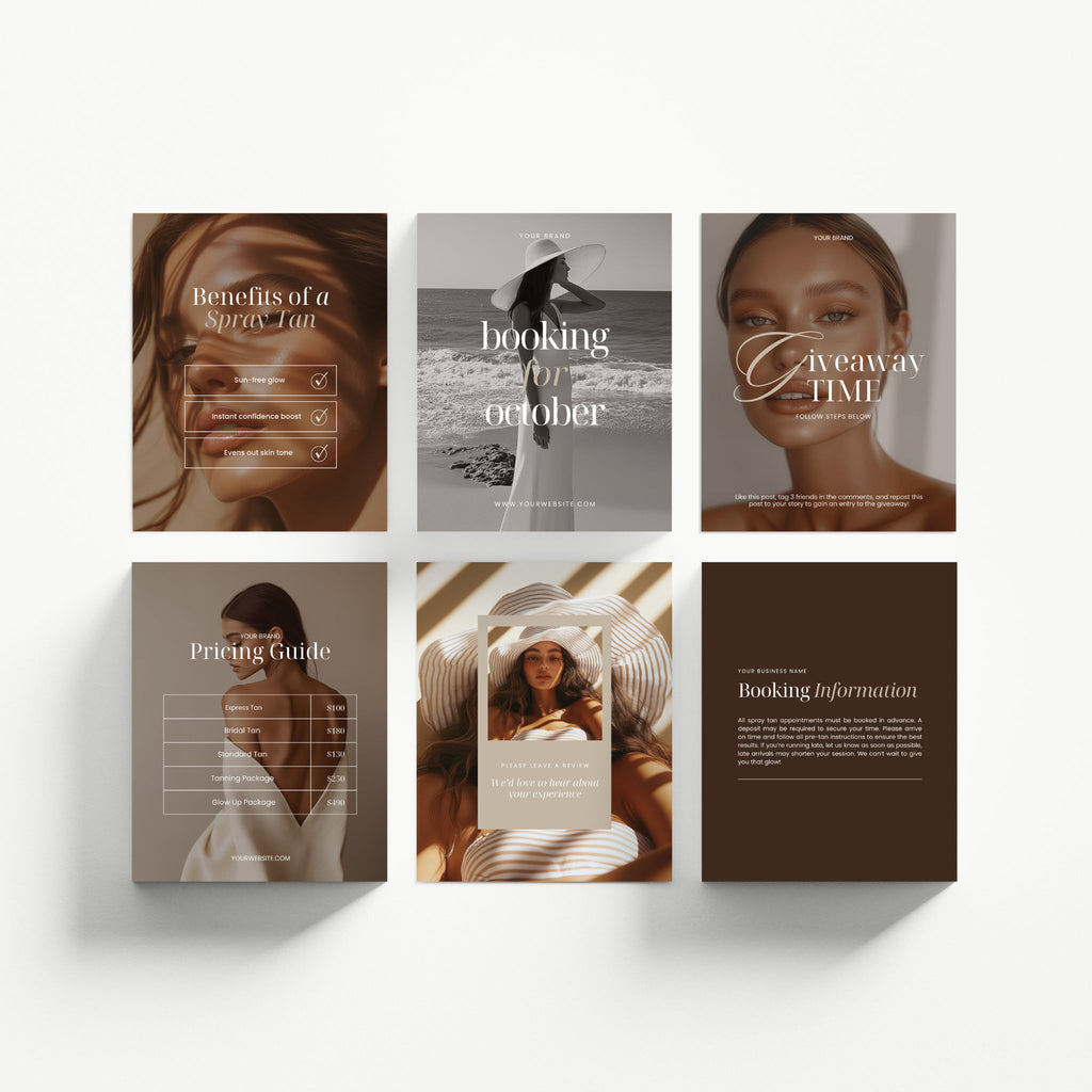 Spray Tan Social Media Templates